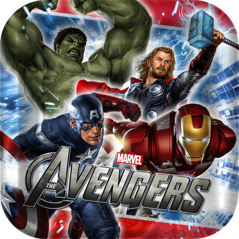 Avengers Party Supplies - Square Dessert Plate
