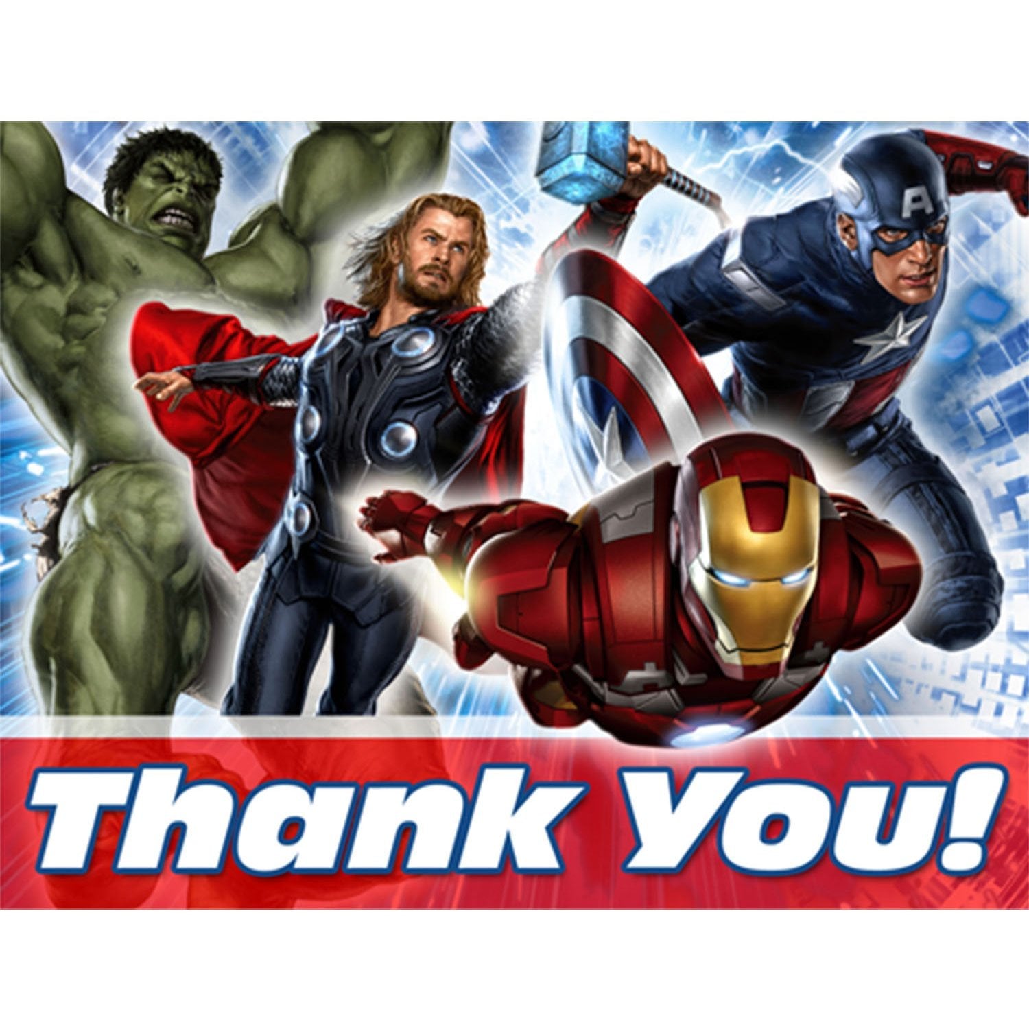Avengers Party Supplies - Postcard Thank You Notes