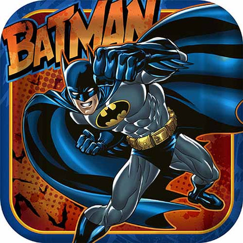 Batman Party Supplies - 9 Inch Square Dinner Plate