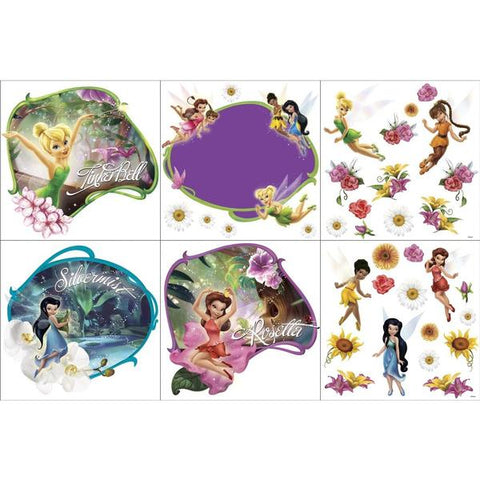 Disney Fairies Bedroom Decor - Tinkerbell & Friends Wall Decorating Kit