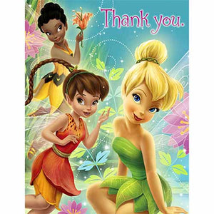 Disney Fairies Party Supplies - Postcard Thank You Notes