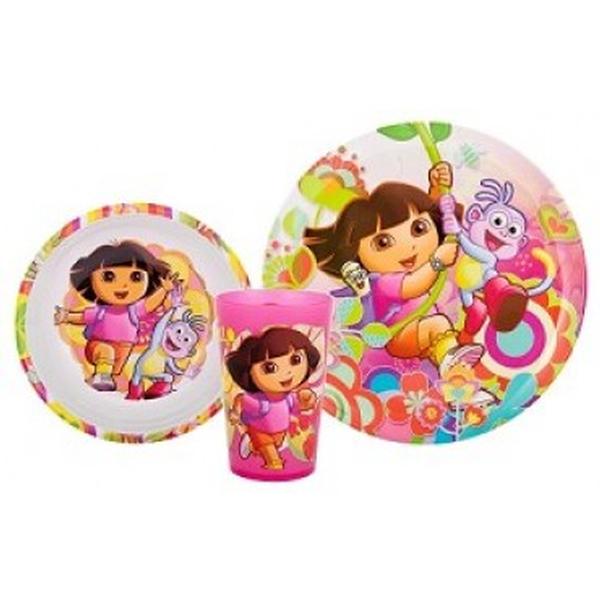 Dora the Explorer Dinnerware - 3 Piece Dinnerware Set