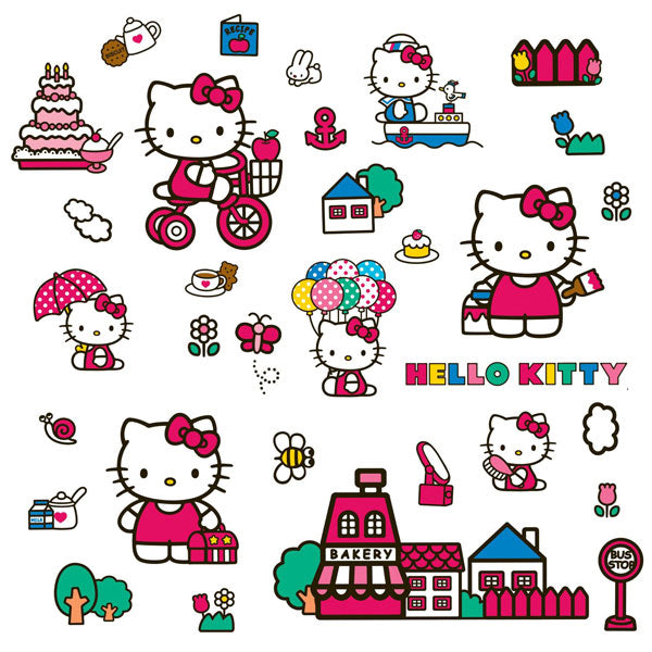 Hello Kitty Bedroom Decor - World of Hello Kitty Wall Decals