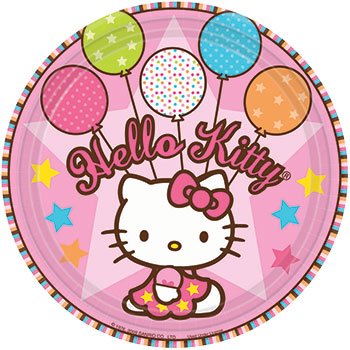 Hello Kitty Party Supplies - 7" Dessert Plates