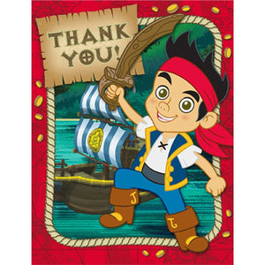 Jake and The Never Land Pirates Party Supplies - Thank You Notes