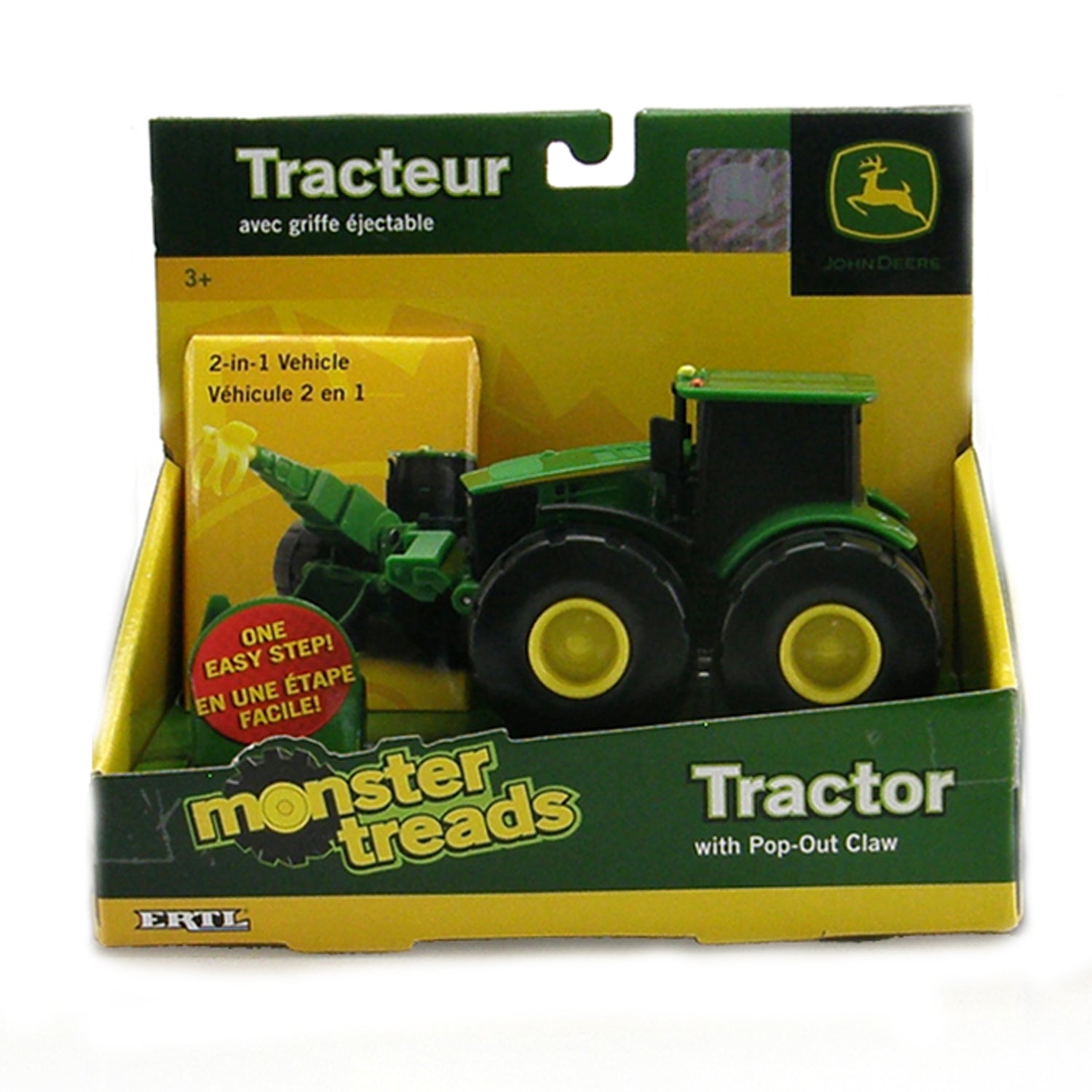 John Deere Toys - Monster Treads Tractor with Pop-Out Claw