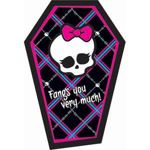 Monster High Party Supplies - Postcard Thank you Notes