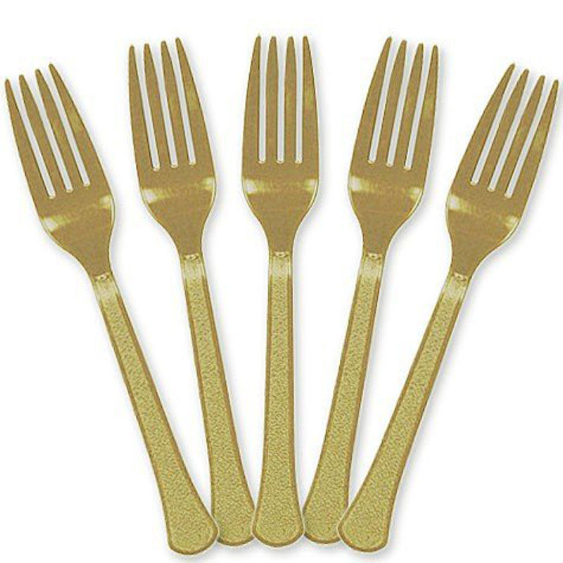 Party Supplies - Gold Forks