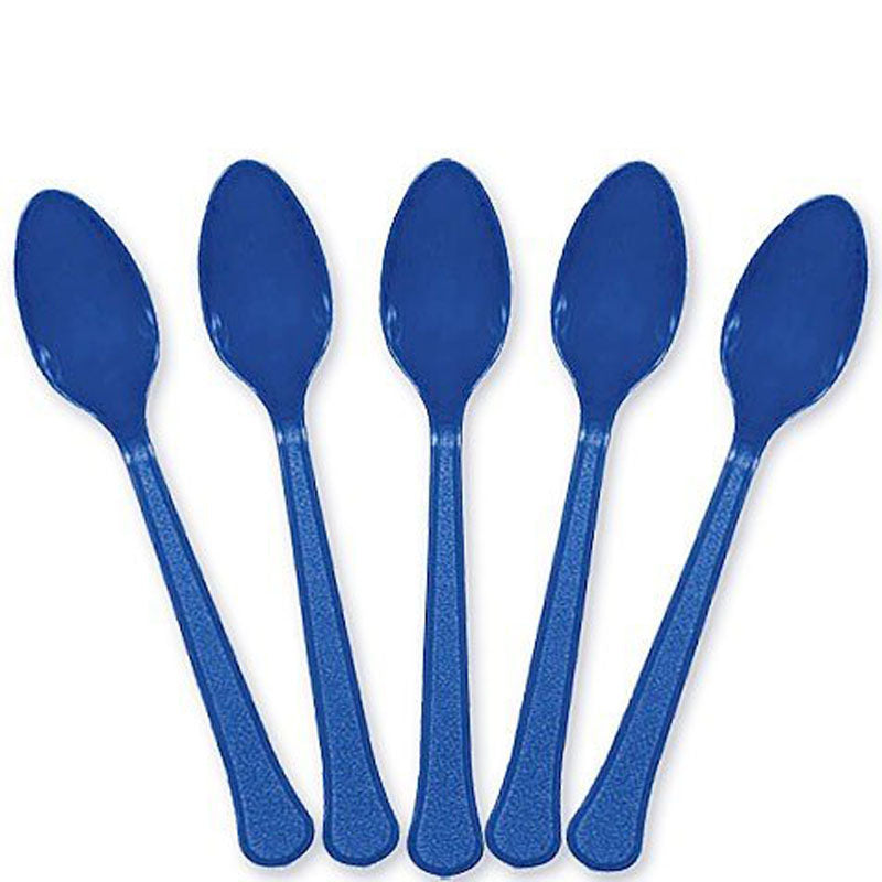 Party Supplies - Marine Blue Spoons