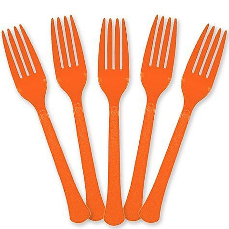 Party Supplies - Orange Peel Forks