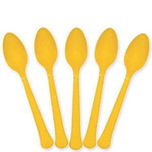 Party Supplies - Yellow Sunshine Spoons