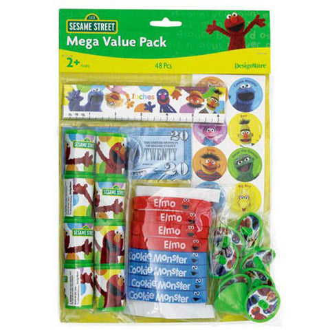 Sesame Street Party Supplies - 48 Piece Party Favor Pack