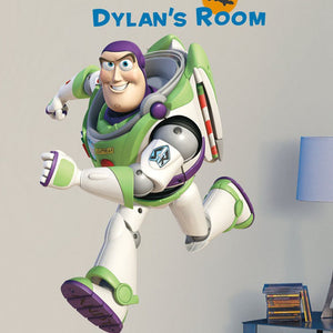 Toy Story Bedroom Decor - Buzz Lightyear Giant Wall Decal with Alphabet