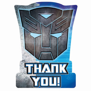 Transformers Party Supplies - Postcard Thank You Cards